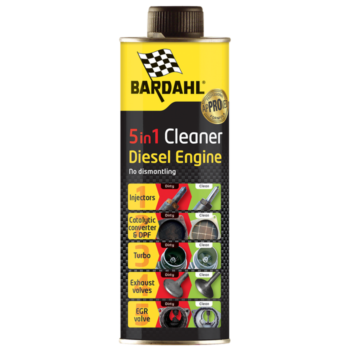 Bardahl 5-i-1 Cleaner Diesel Engine 500 ml. ( Til tanken )